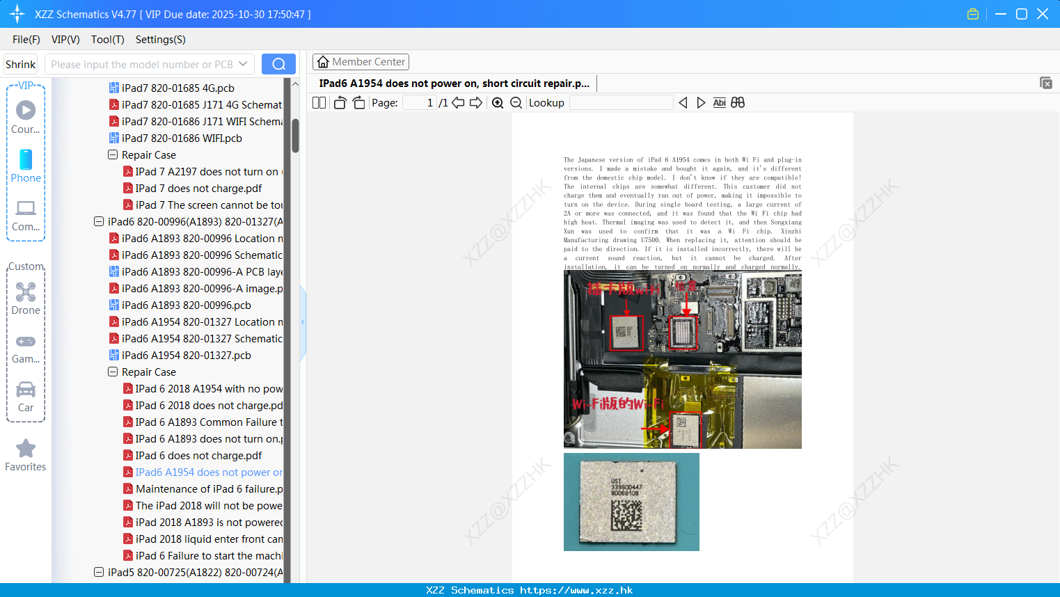 IPad6 A1954 Does Not Power On, Short Circuit Repair